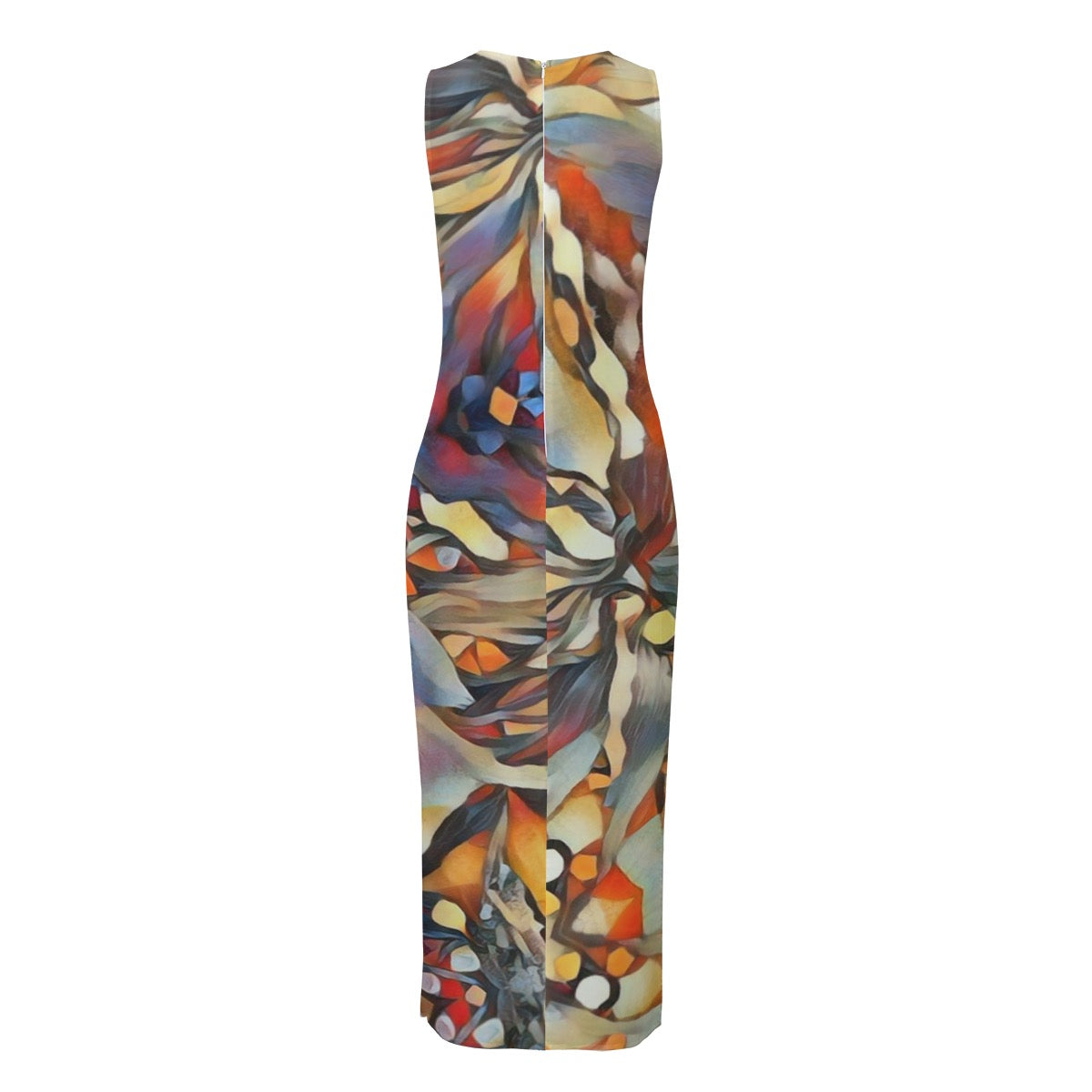 “Outback Hues”  Beach Perspective Chiffon Sleeveless Dress