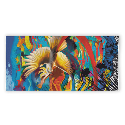 “Sulphur Crested Soaring” Rectangular Beach Towel