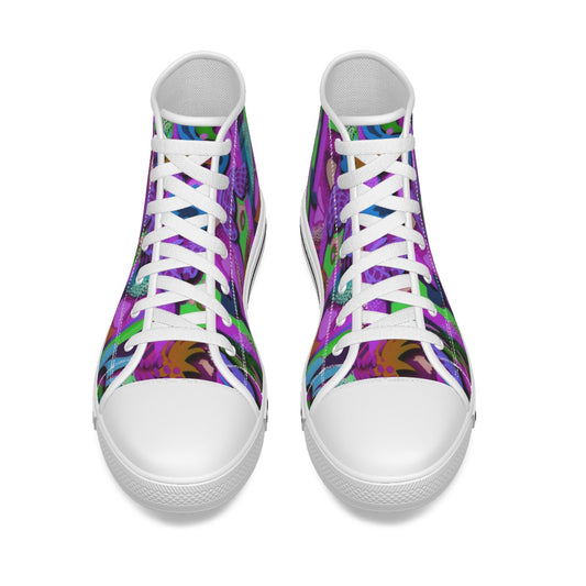 Labyrinth Purple: Kid's Canvas Shoes