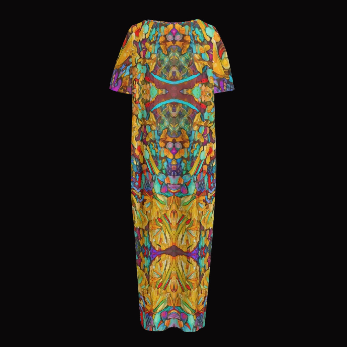 “Chromatic Dream” Women's Long Dress With Pocket