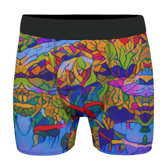 “Cerulean Spectrum” Men's Stretch Boxer Briefs