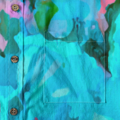 “Aqua Flora” Men's Breathable Cotton Shirt|125GSM