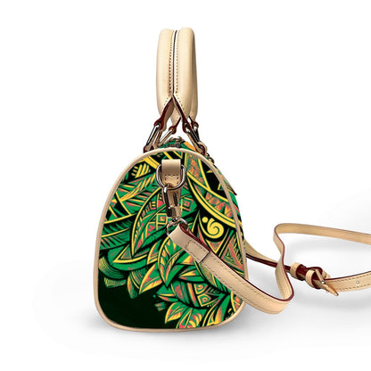 “Nesia” Classic Barrel-Shaped PU Leather Handbag