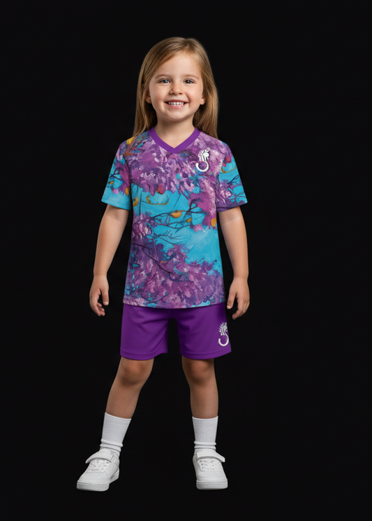 “Jacaranda Season” Children's Sports T-Shirt Set