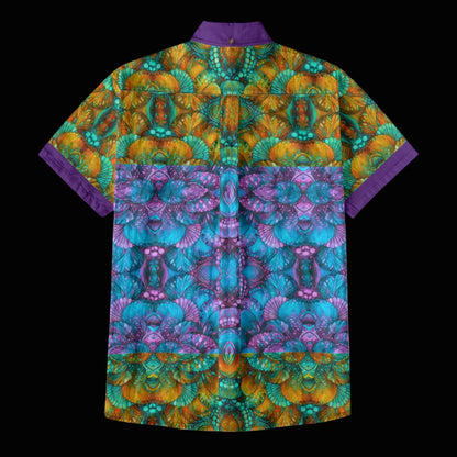 “Jewel Cascade” Men's Breathable Cotton Shirt|125GSM