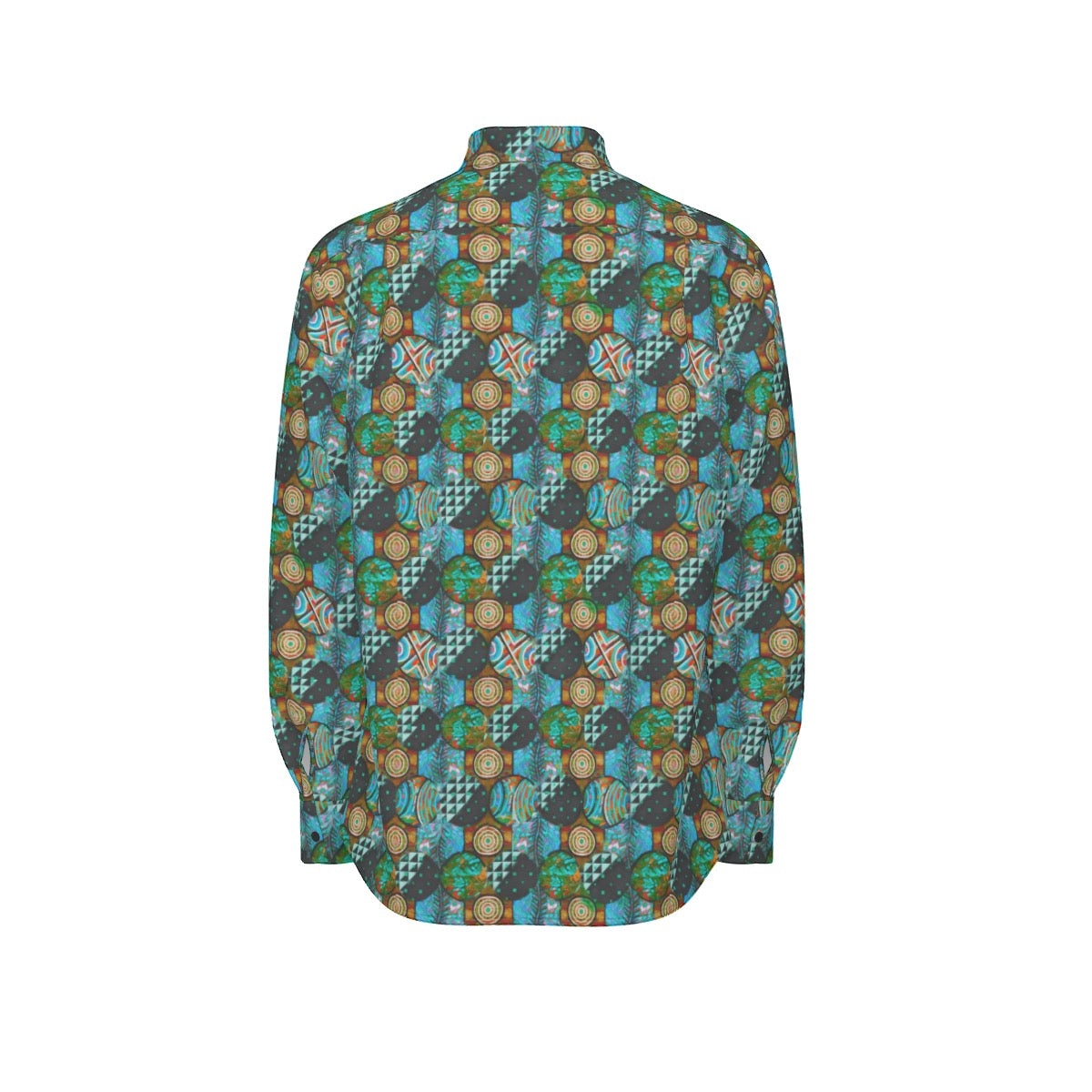 “Munjarii Green”  Men's Long Sleeve Shirt | 115GSM Cotton poplin