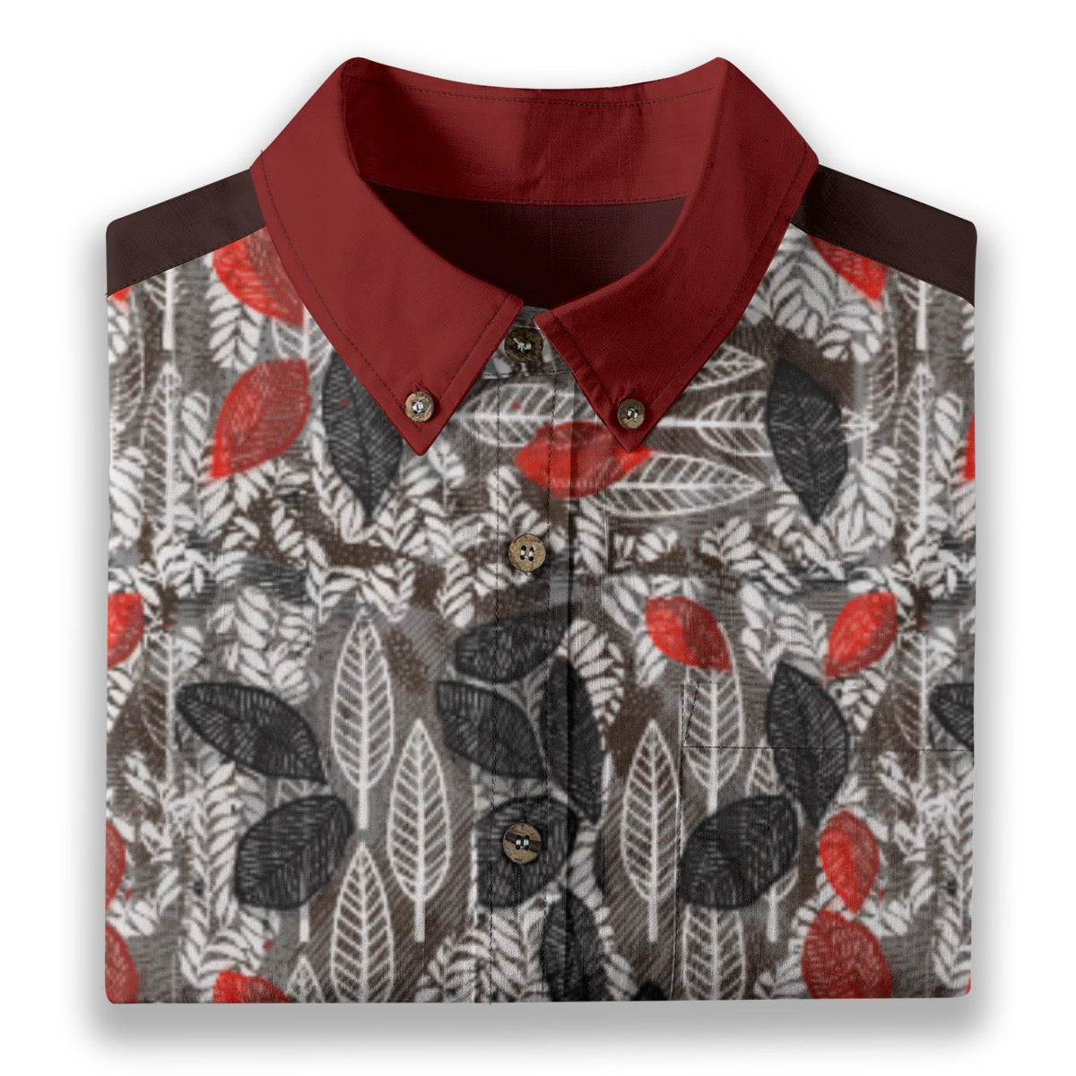 “Foliage Flush” Men's Breathable Cotton Shirt|125GSM