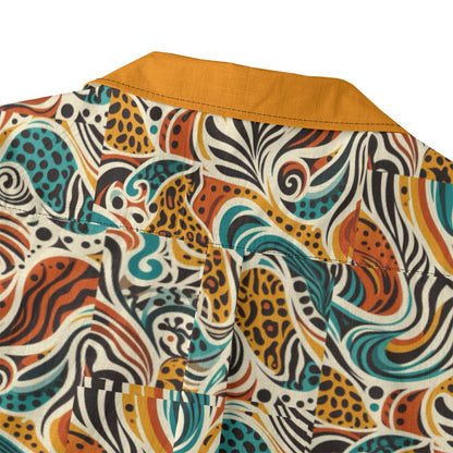 “Fragmentis” Men's Casual Hawaiian Short Sleeve Shirt | 125GSM Cotton