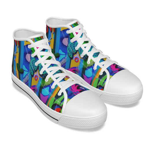 Labyrinth Blue: Kid's Canvas Shoes