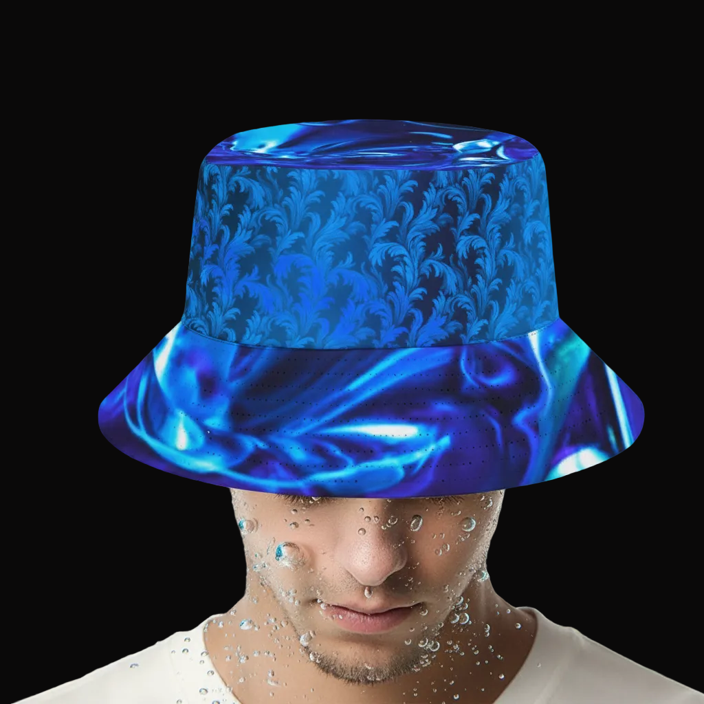 “Blue Glass Wave” Bucket Hat