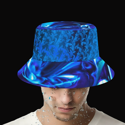 “Blue Glass Wave” Bucket Hat