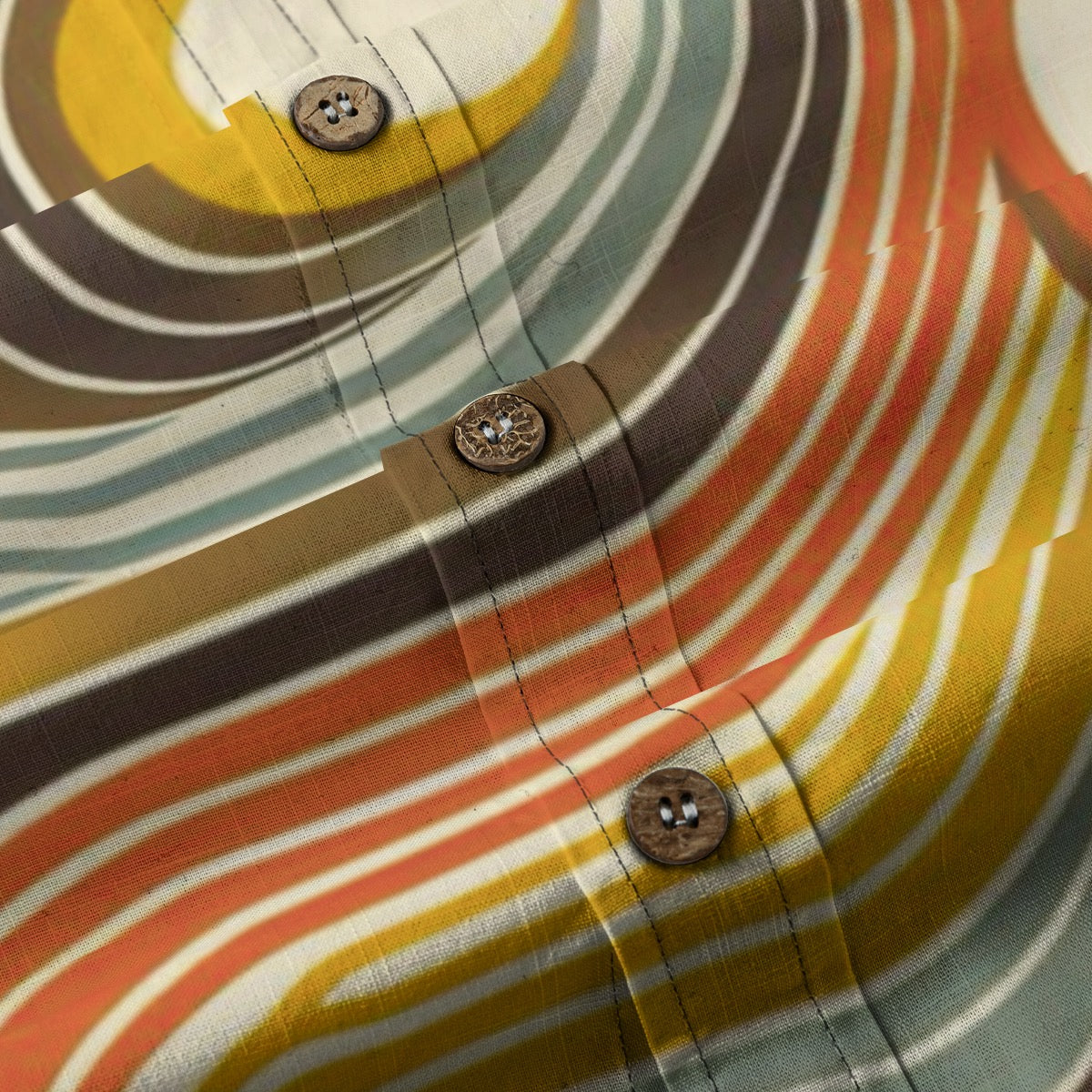 “Retro Vibe”  Men's Breathable Cotton Shirt|125GSM