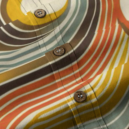 “Retro Vibe”  Men's Breathable Cotton Shirt|125GSM