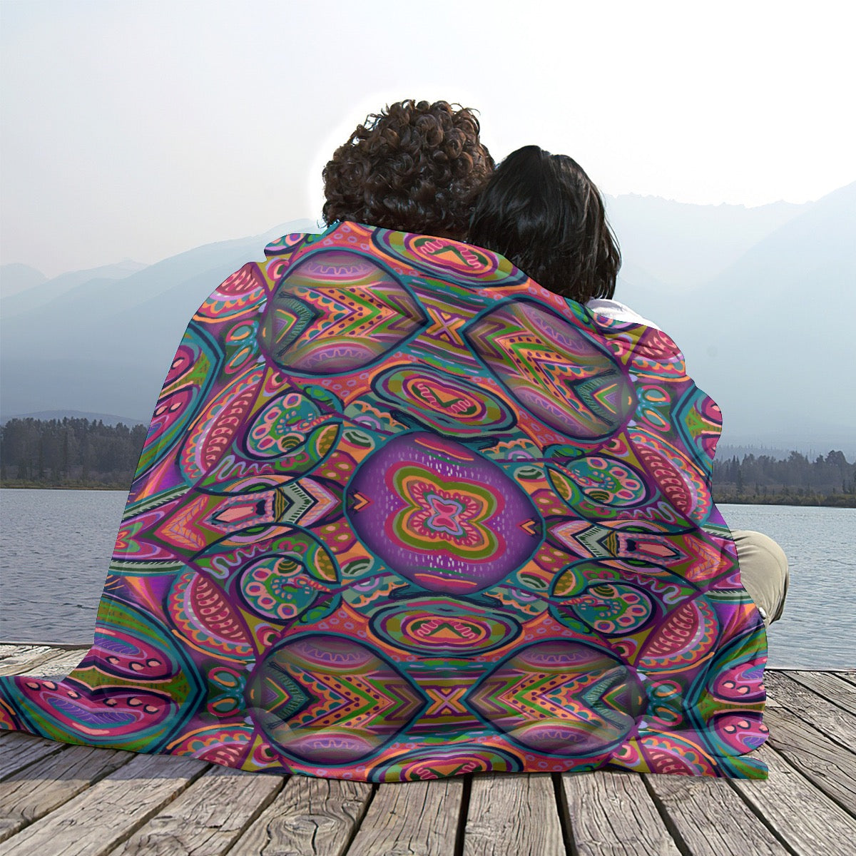 “Colour Burst” Flannel Blanket