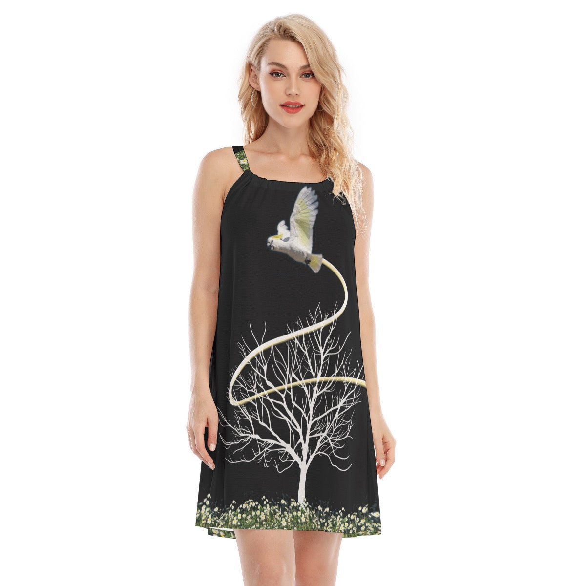 “Daisies” Women's O-neck Cami Dress