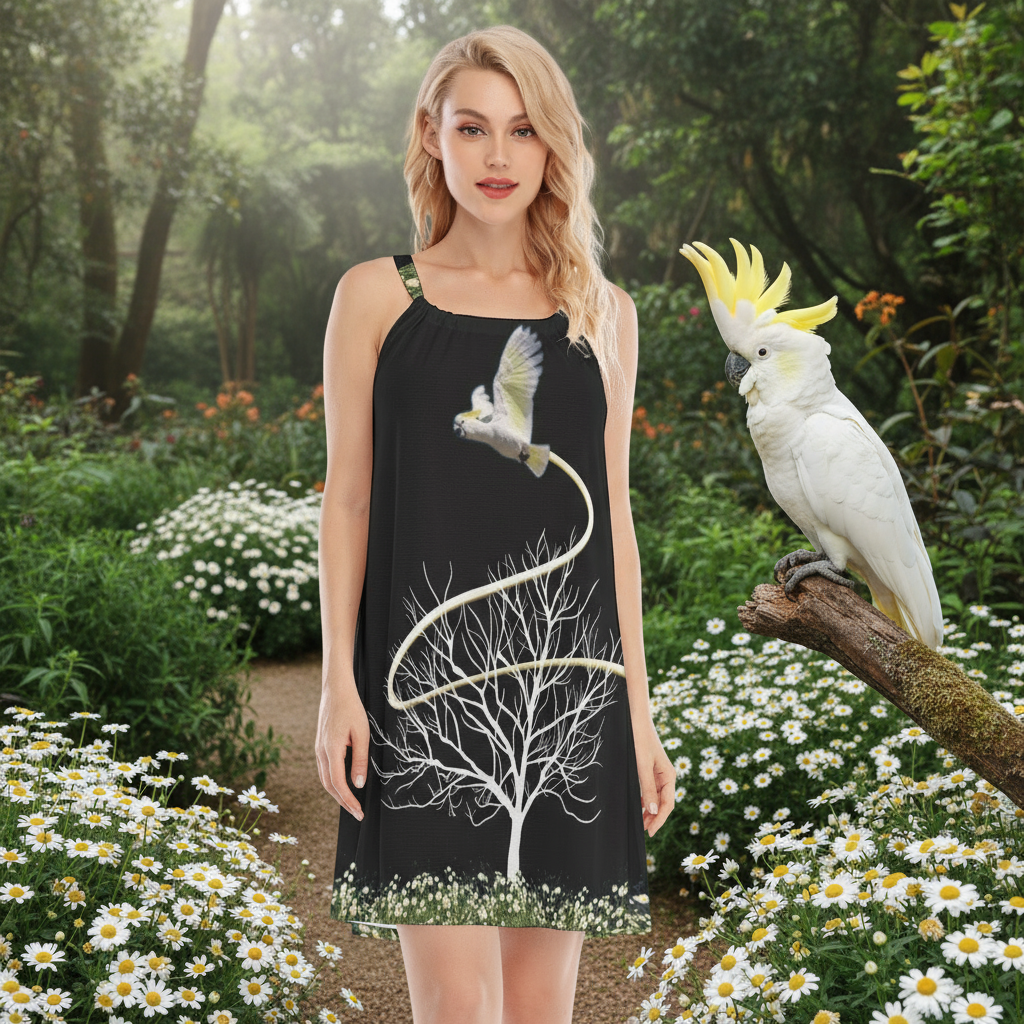 “Daisies” Women's O-neck Cami Dress