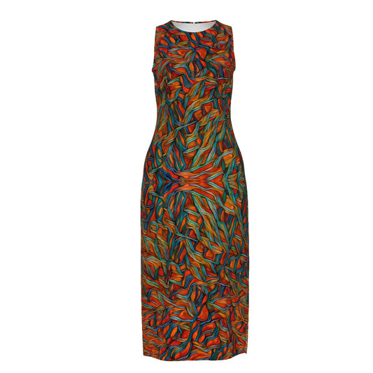“Outback Breeze” Women's Beach Perspective Chiffon Sleeveless Dress