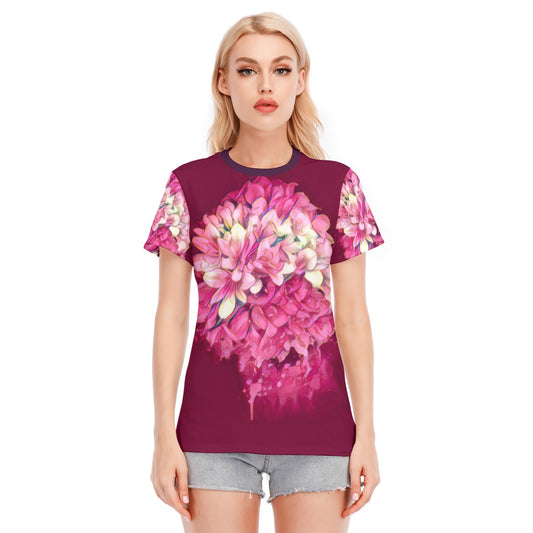 “Hydrangea” Women's Round Neck T-Shirt