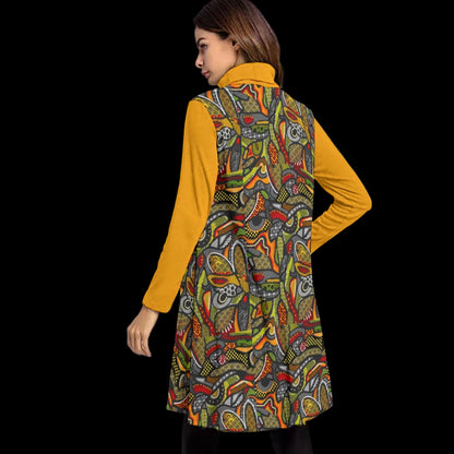 “Zedomina” Women's High Neck Dress With Long Sleeve