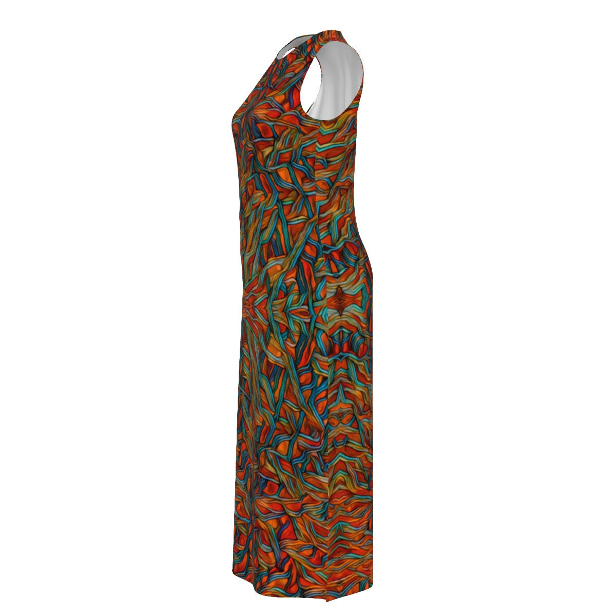 “Outback Breeze” Women's Beach Perspective Chiffon Sleeveless Dress