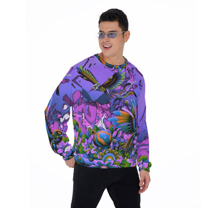 “Purple Garden of Unseemly Delights” Men's Thicken Sweater
