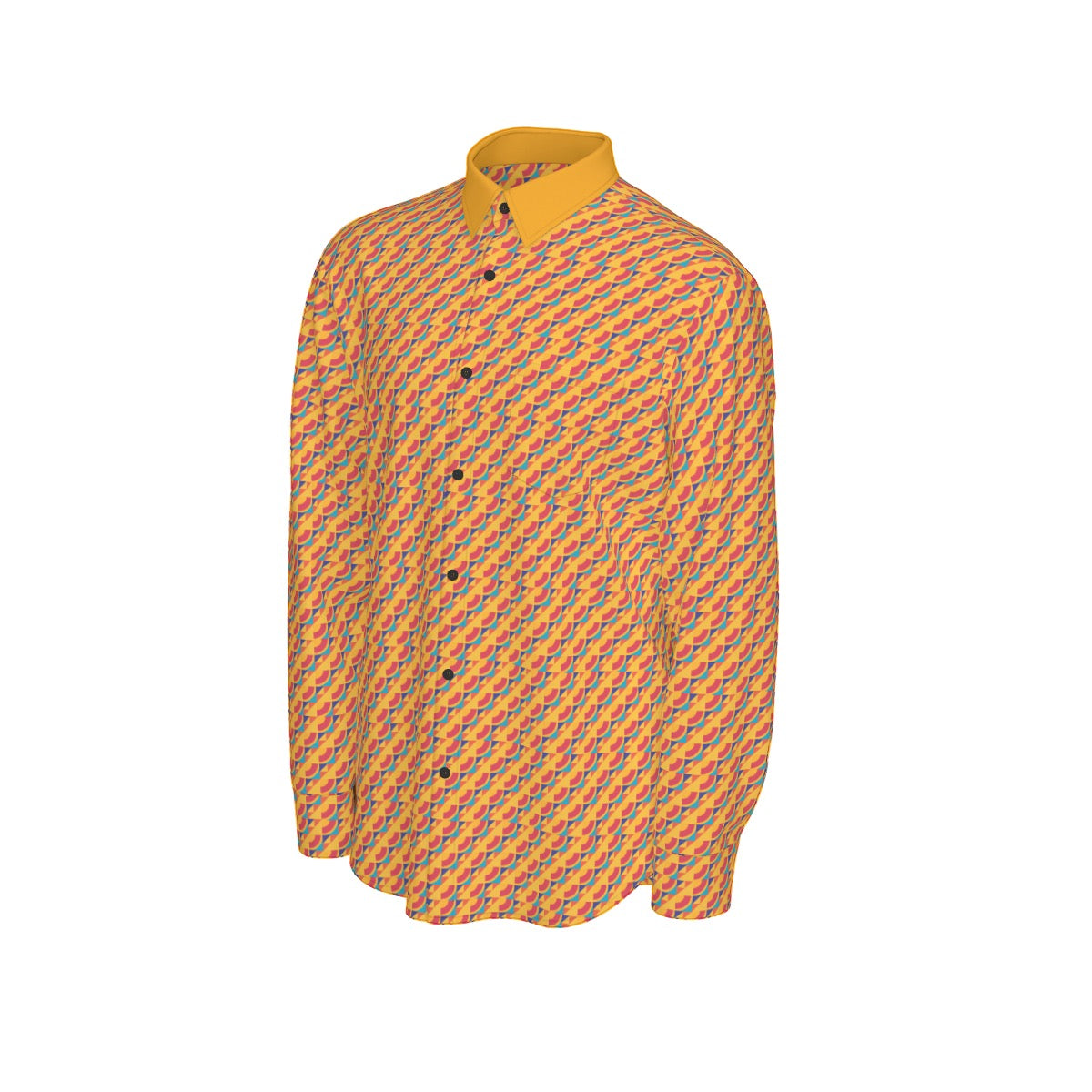 All-Over Print Men's Long Sleeve Shirt | 115GSM Cotton poplin