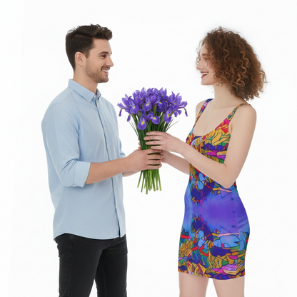 “Cerulean Spectrum” Women's Bodycon Dress