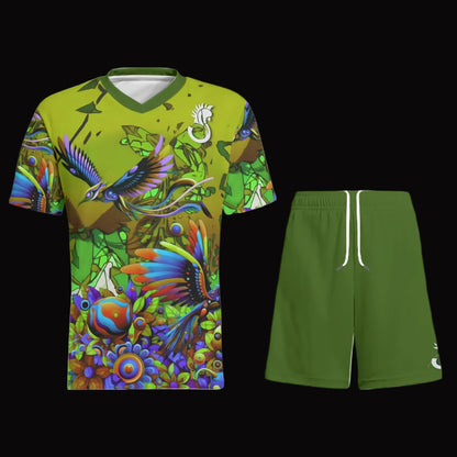 “Green Garden of Delights” Children's Sports T-Shirt Set