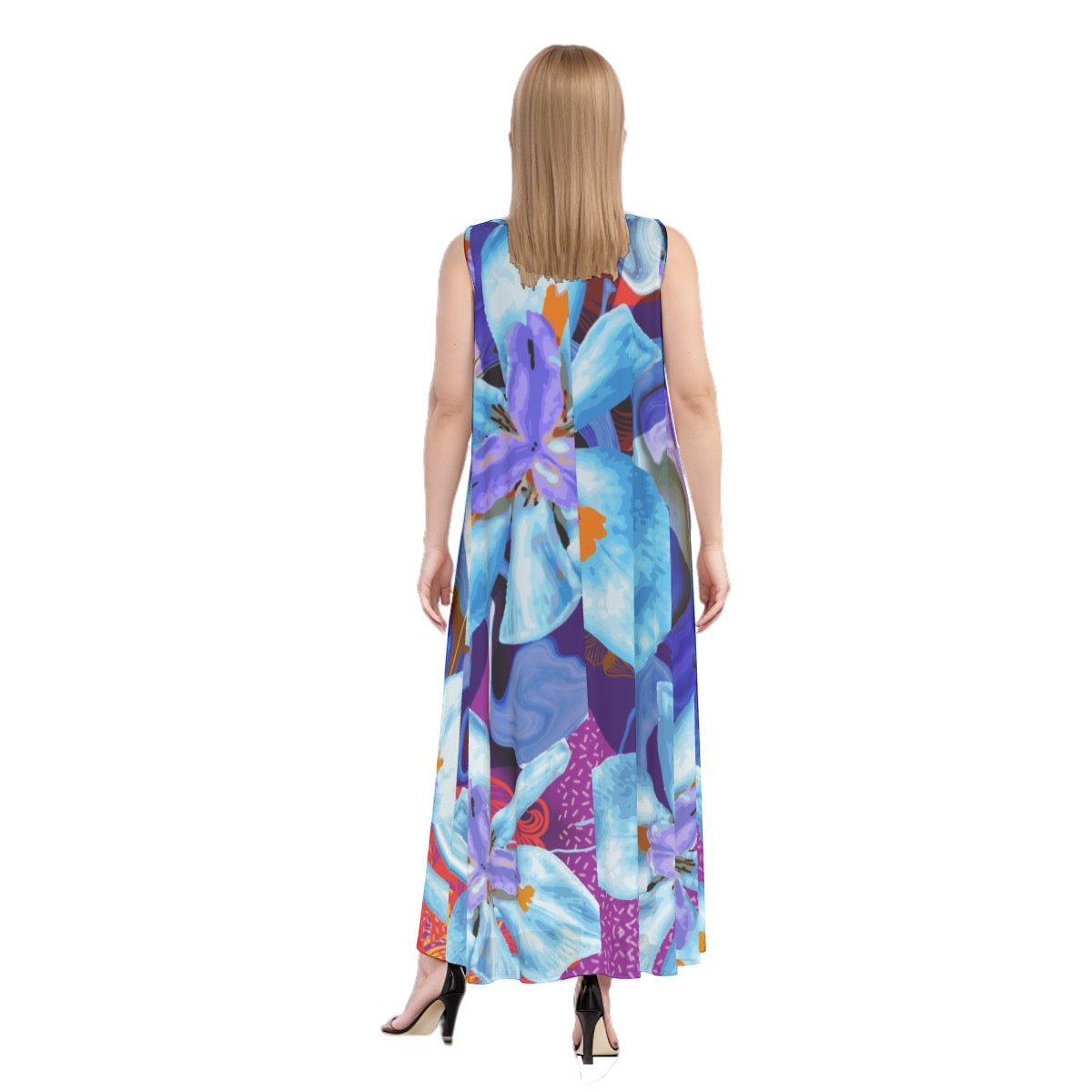 “The Blue Dietes” Women's Dress | 115GSM Rayon