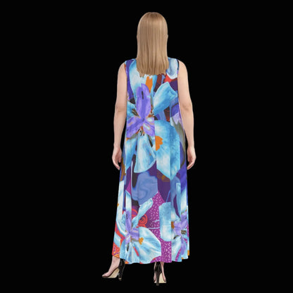“The Blue Dietes” Women's Dress | 115GSM Rayon
