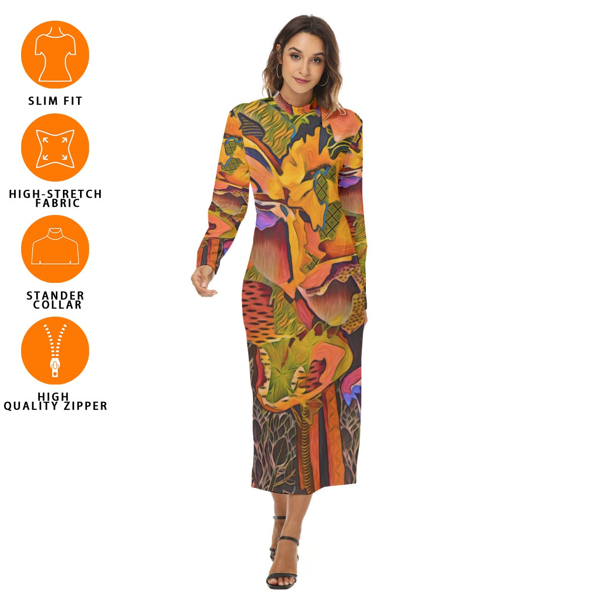 ‘Alistra” Print Women's Hip Dress
