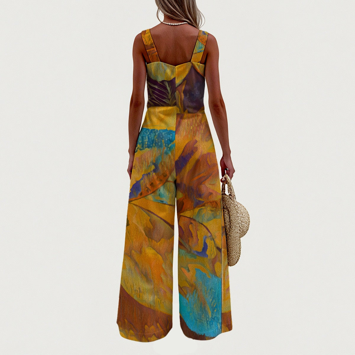 “Mirage”  Print Women's Wide-Leg Jumpsuit