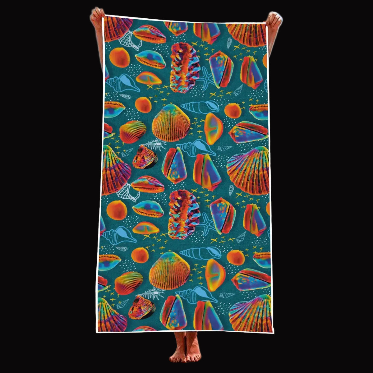 “Peregian Shells” Rectangular Beach Towel
