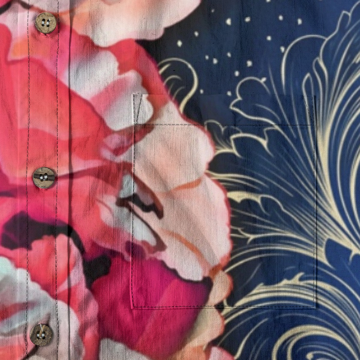 “Celestial Bloom” Breathable Cotton Shirt|125GSM