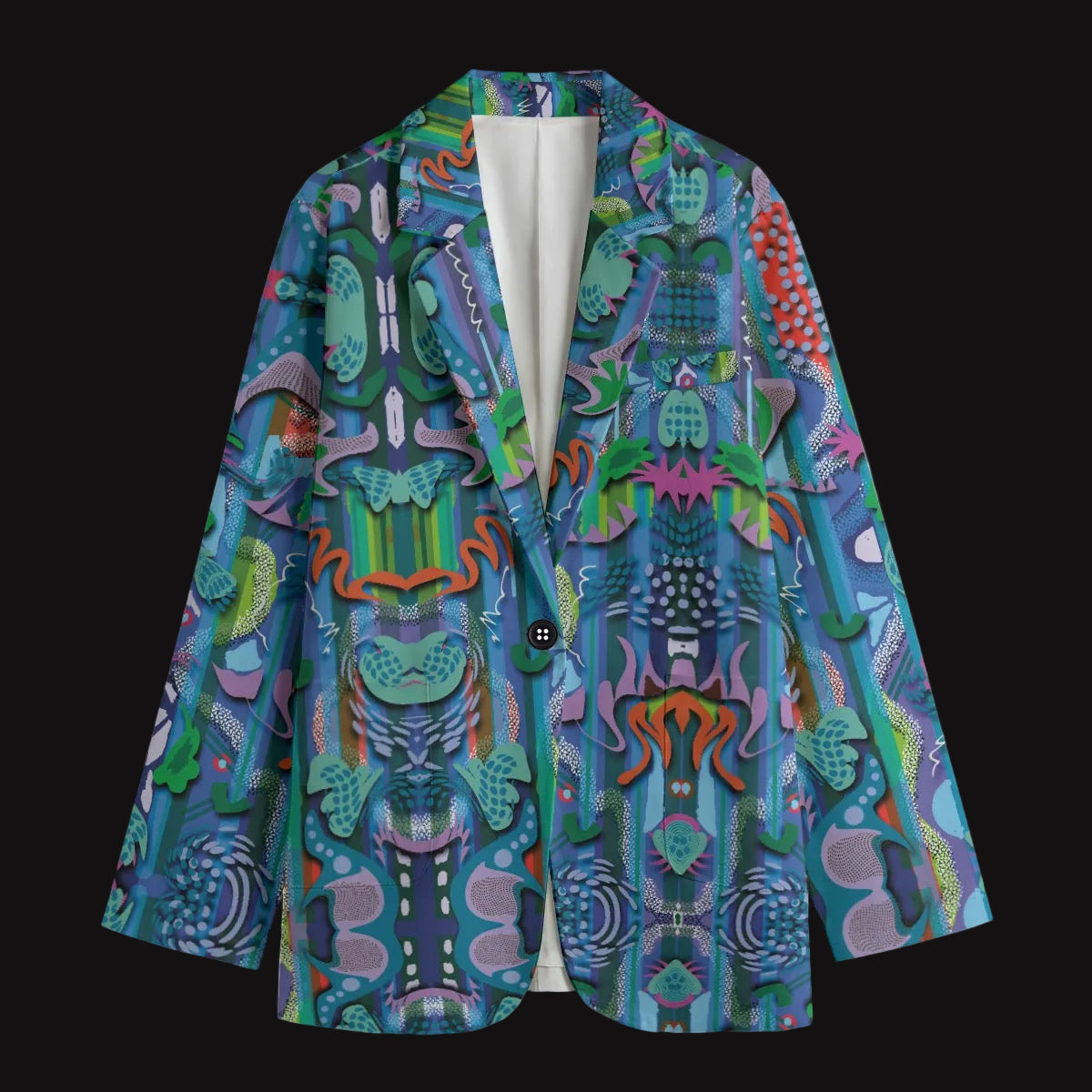 “Underwater Echoes” Women's Leisure Blazer | 245GSM Cotton
