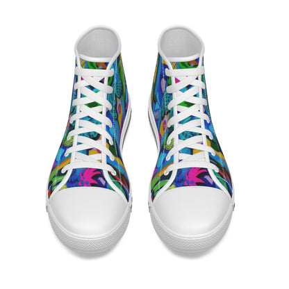 “Labyrinth Blue” Kid's Canvas Shoes