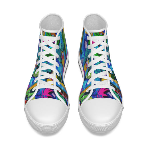 Labyrinth Blue: Kid's Canvas Shoes