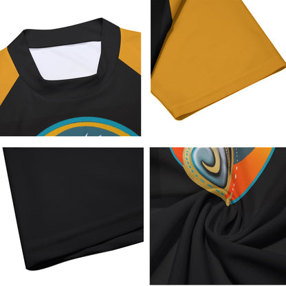“Sulphur Crested Surf” Men's Tight Surf Clothing With Half Sleeves