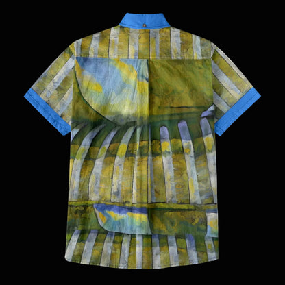“Green Meadows” Men's Breathable Cotton Shirt|125GSM