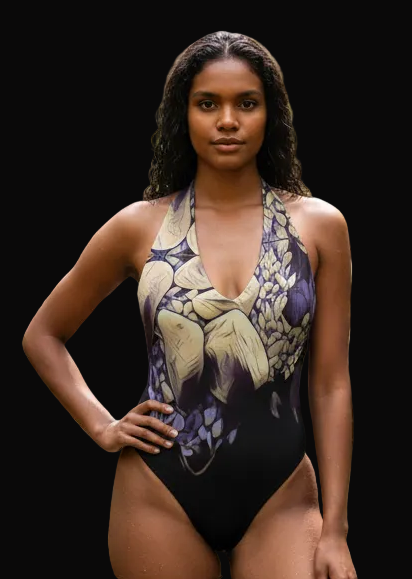 “Rocks & Stones” Women's Backless V-neck Skinny Bodysuit