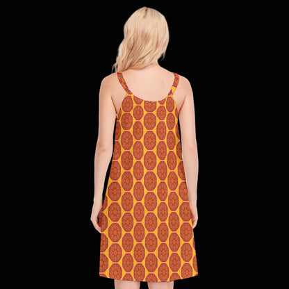 “Warm Hexa” Women's O-neck Cami Dress | 190GSM Cotton
