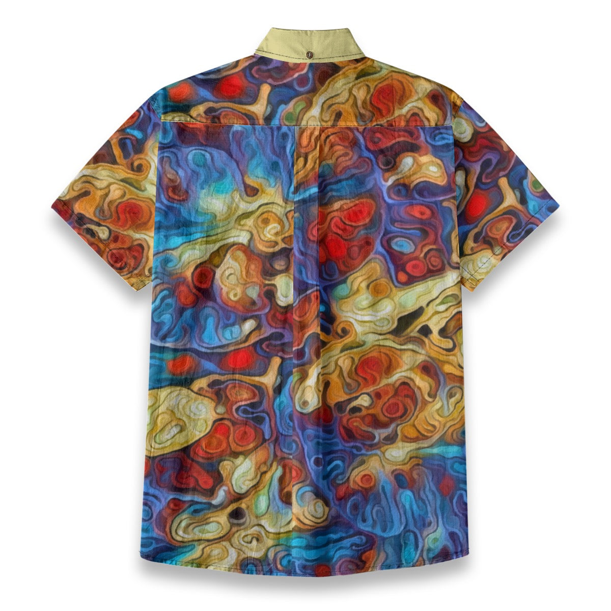 “Marbled Tide II” Men's Breathable Cotton Shirt|125GSM