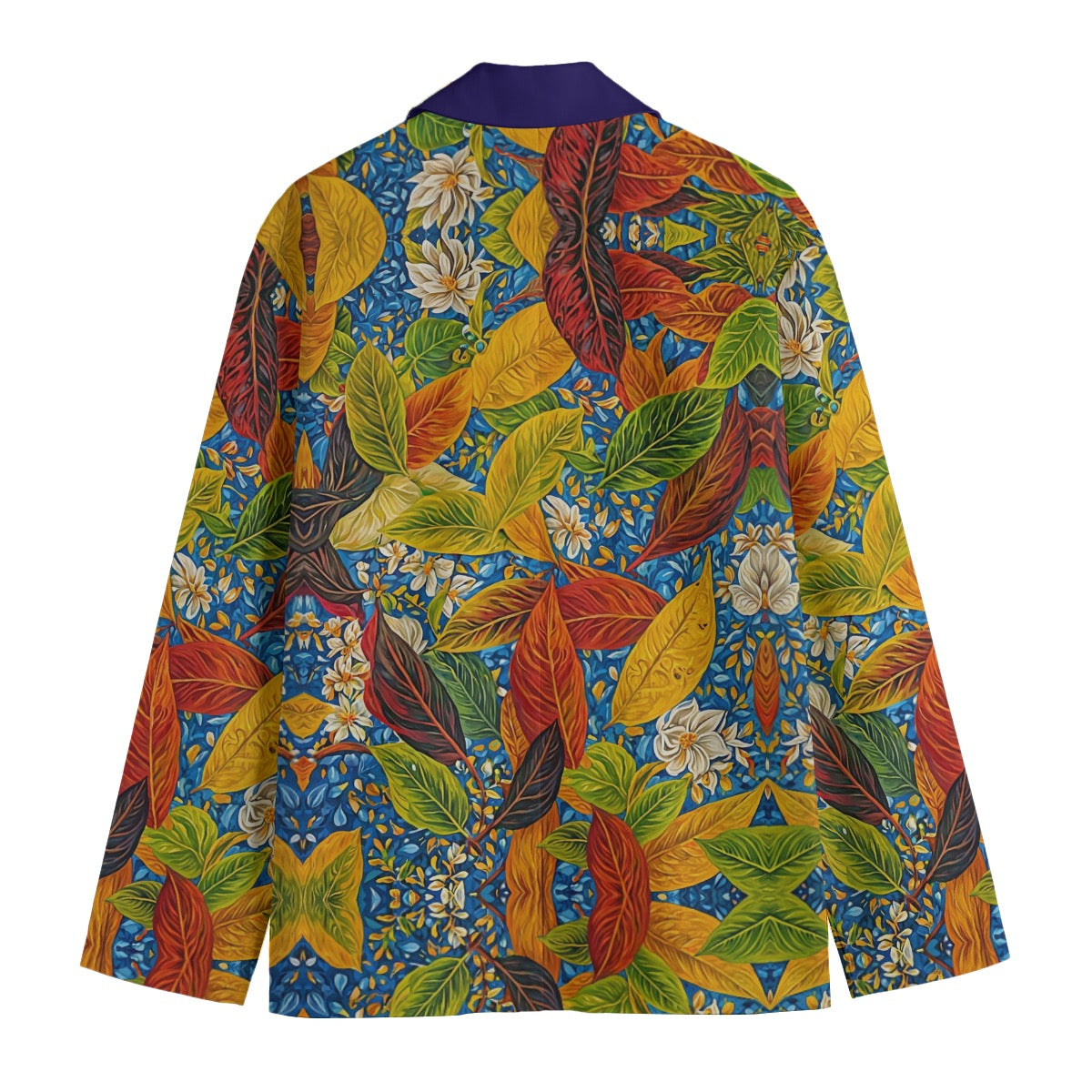 “Botanical Rhapsody”Casual Flat Lapel Collar Blazer | 245GSM Cotton