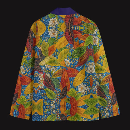 “Botanical Rhapsody”Casual Flat Lapel Collar Blazer | 245GSM Cotton