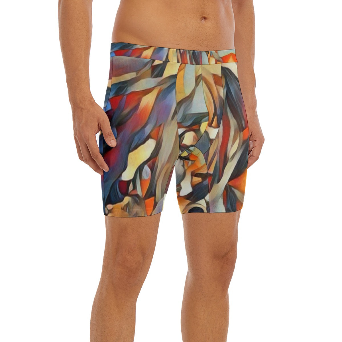 “Outback Hues” Men's Long Boxer Briefs