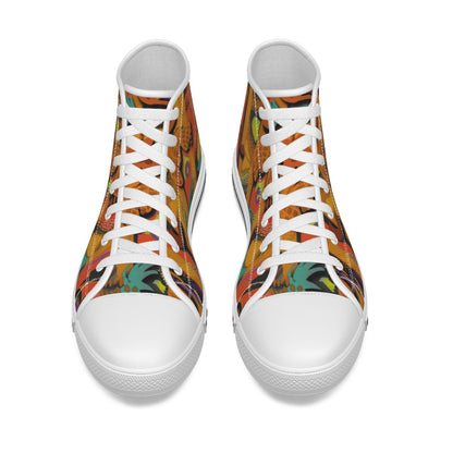 “Labyrinth Mustard” Kid's Canvas Shoes