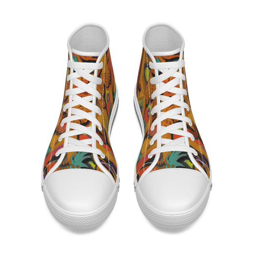 Labyrinth Mustard: Kid's Canvas Shoes