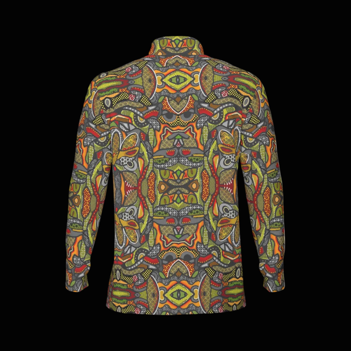 “Zedomina”  Men's Sports Collar Jersey With Long Sleeve| Interlock