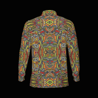 “Zedomina”  Men's Sports Collar Jersey With Long Sleeve| Interlock