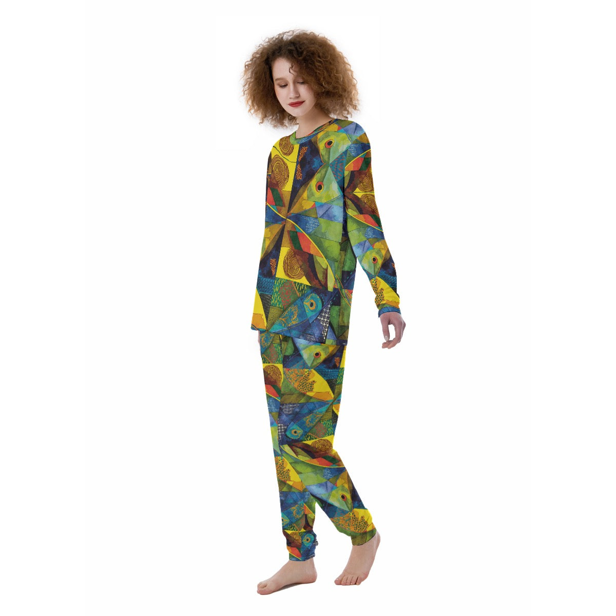 “Ocean Echoes” Print Women's Pajamas